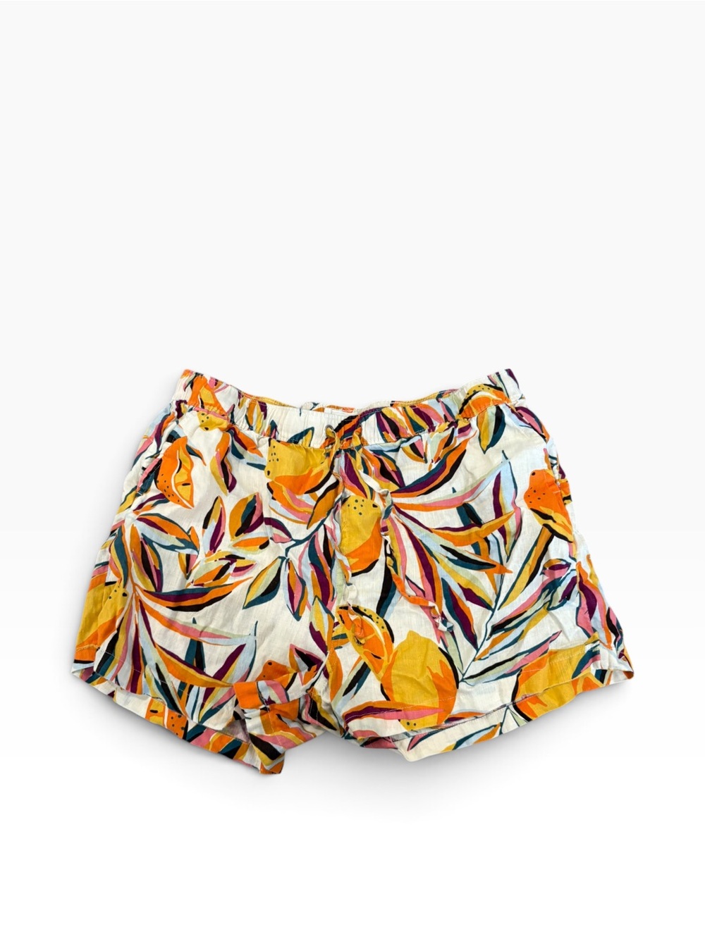 C&C California Floral Printed 100% Linen Women’s Shorts size  XL